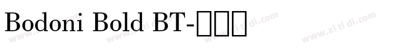Bodoni Bold BT字体转换